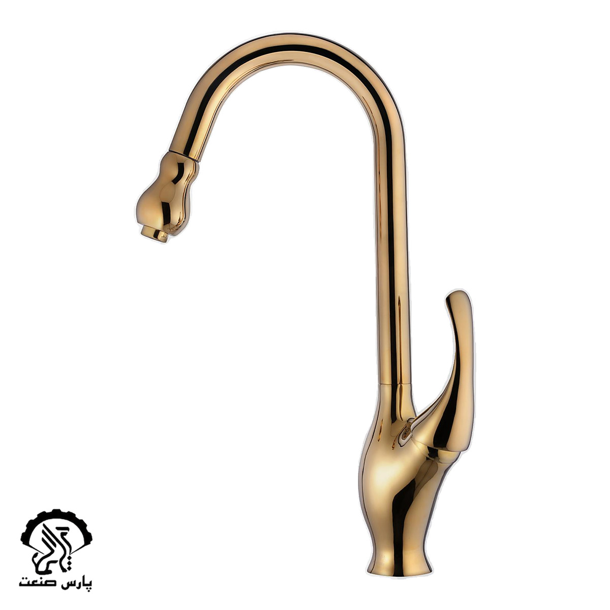 041014115808 شیر ظرفشویی شاوری البرزروز مدل ارکیده طلایی مات - Image 1