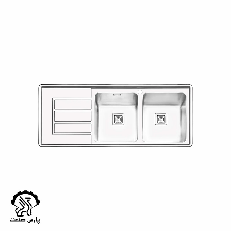 2083 سینک توکار دولگن ایلیا استیل کد 2083 - Image 1