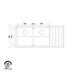 سینک دو لگنه فانتزی 734 توکار - Image 2