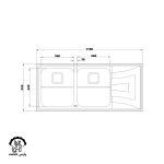 سینک دو لگنه فانتزی 736 توکار - Image 2