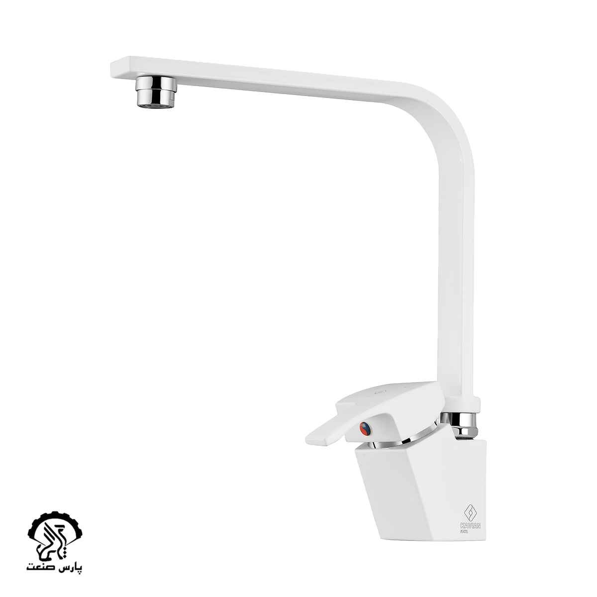 OLD-faucet-white-sinkmixer-kavian-arta شیر ظرفشویی کاویان مدل آرتا سفید - Image 1
