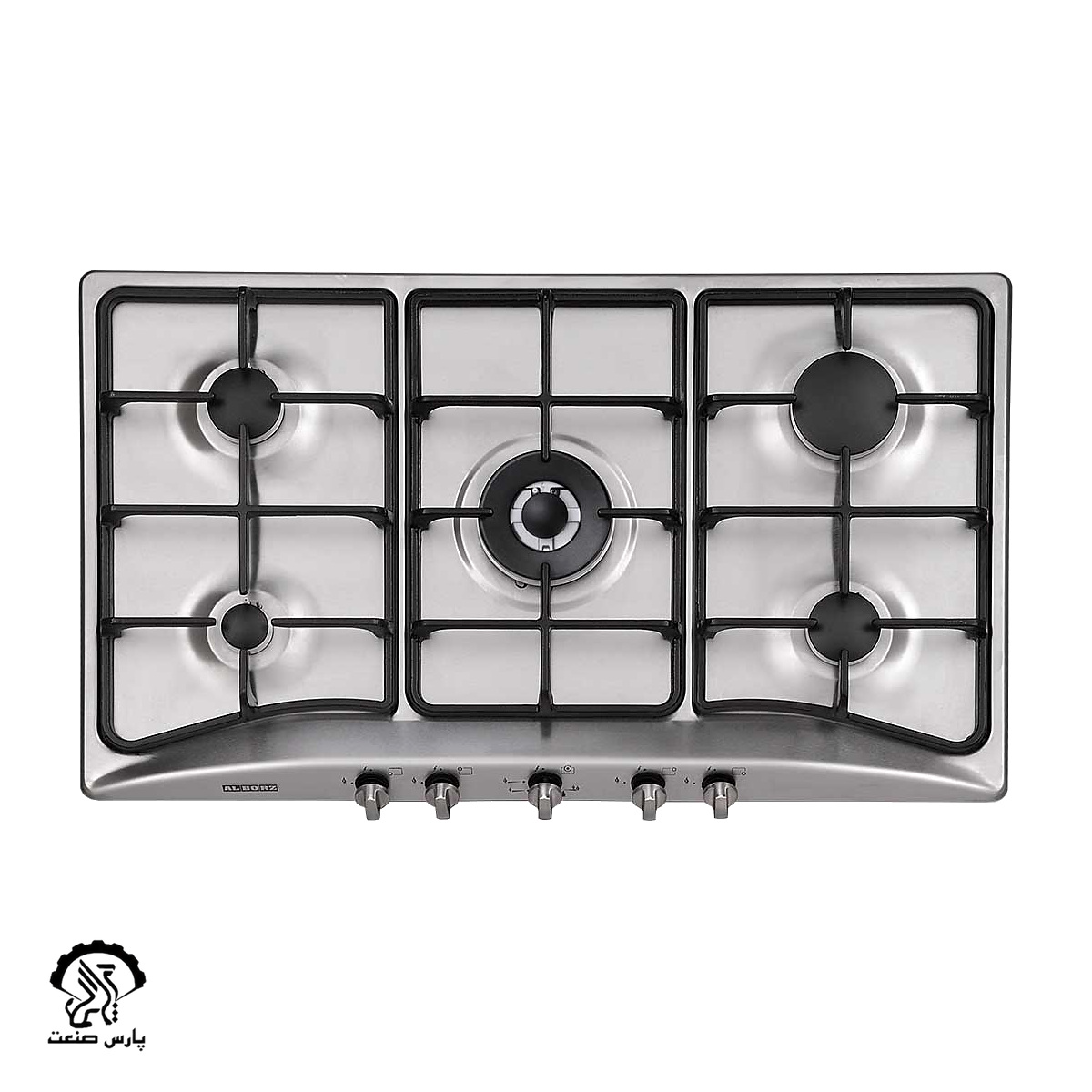 S-5904-T-1 اجاق گاز استیل البرز رومیزی پنج شعله مدل S-5904 - Image 1