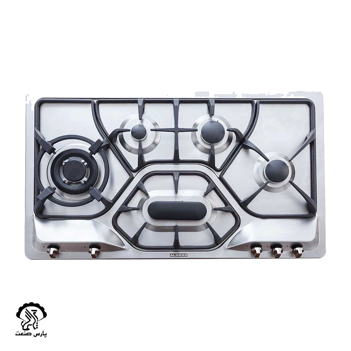 S-5908-T-1 اجاق گاز استیل البرز رومیزی پنج شعله مدل S-5908 - Image 1