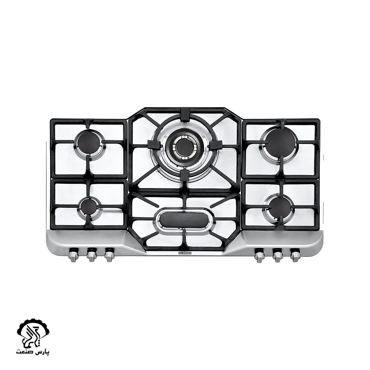 S-6901-TOP1 اجاق گاز استیل البرز رومیزی شش شعله مدل S-6901 - Image 1