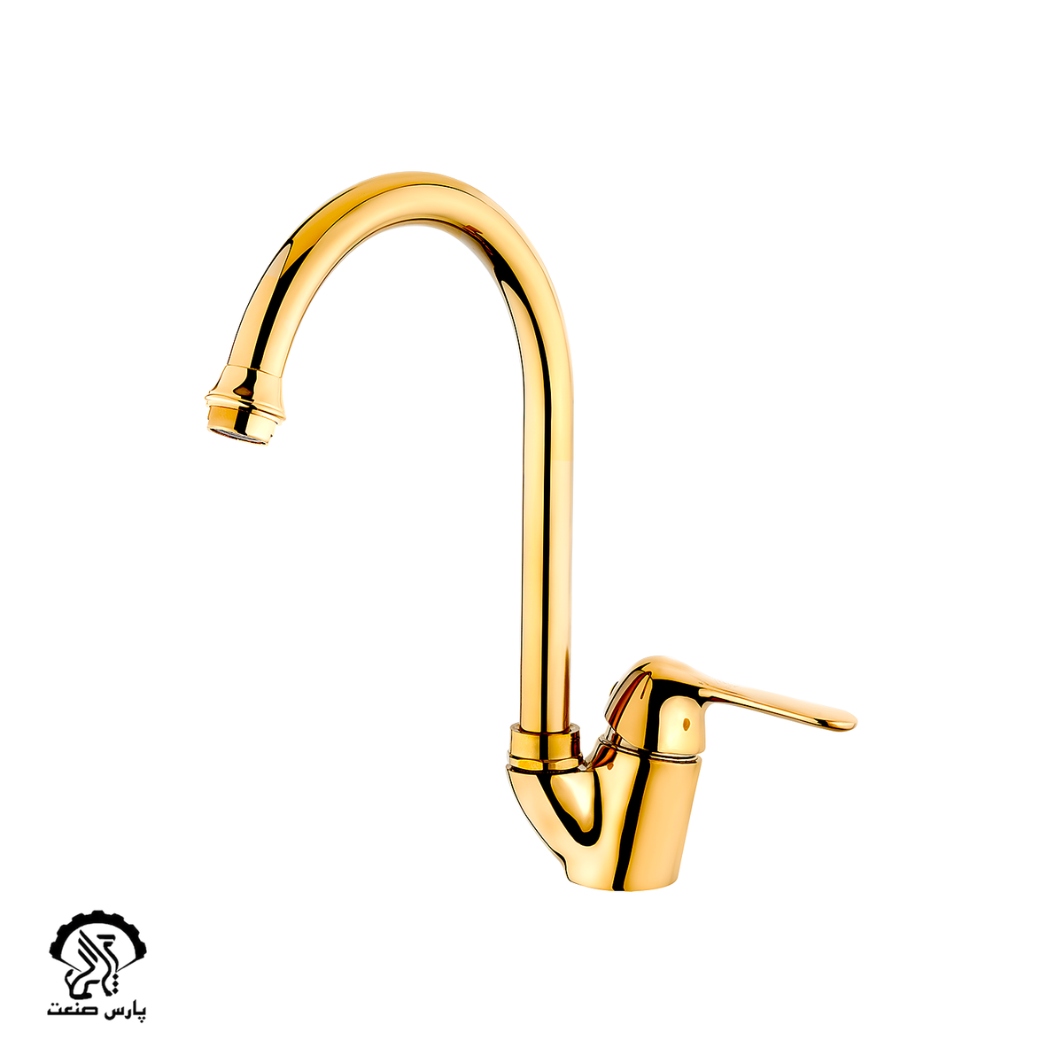 cheapfaucet-gold-swivel basinmixer-kavianfaucet-mishka شیر روشویی متحرک کاویان مدل میشکا طلایی - Image 1