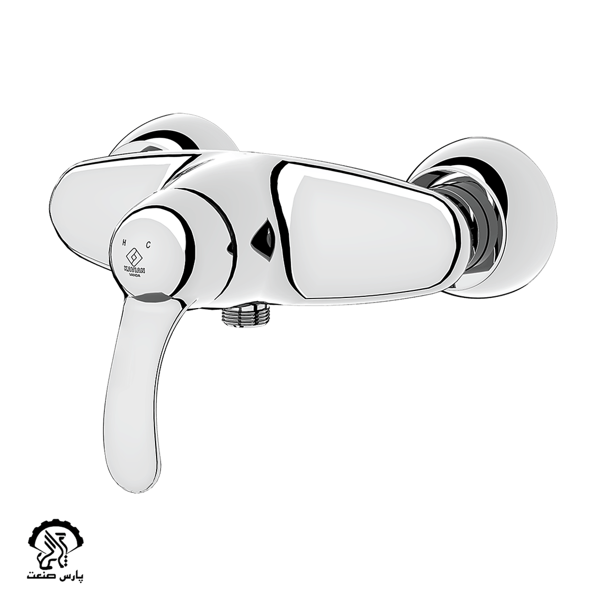 chrome-toilet mixer-kavian faucet-vanda.png شیر توالت کاویان مدل وندا کروم - Image 1