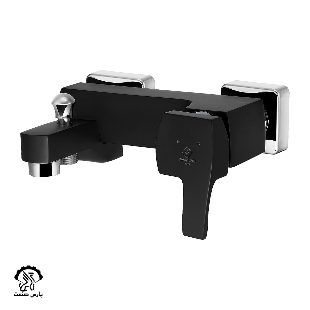 faucet-black-bathmixer-kavian-arta شیر حمام کاویان مدل آرتا مشکی - Image 1
