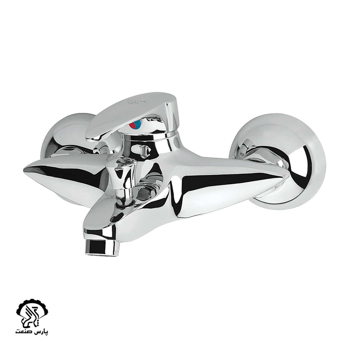 faucet-chrome-bathmixer-kavian-parvaneh شیر حمام کاویان مدل پروانه کروم - Image 1