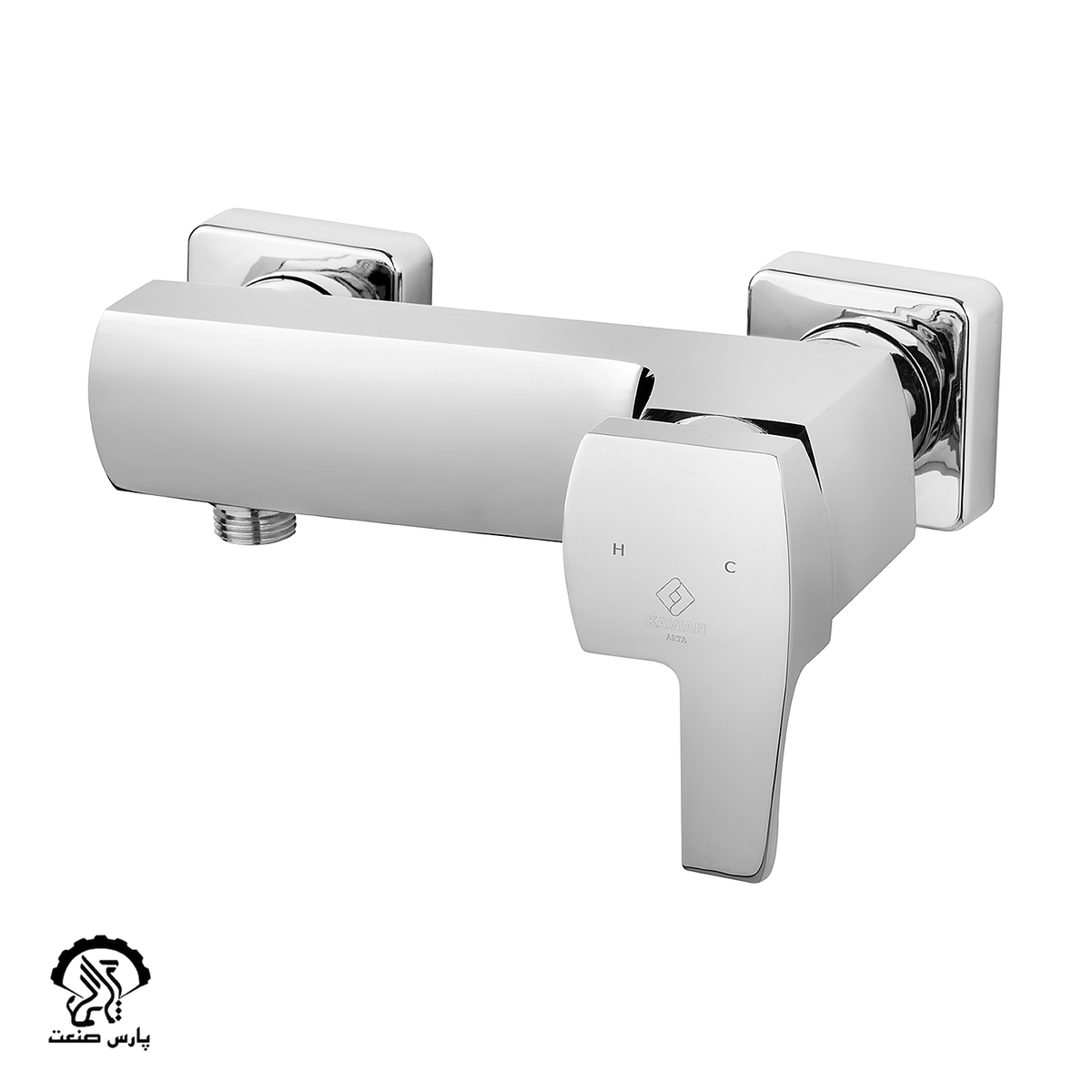 faucet-chrome-showermixer-kavian-arta شیر توالت کاویان مدل آرتا کروم - Image 1