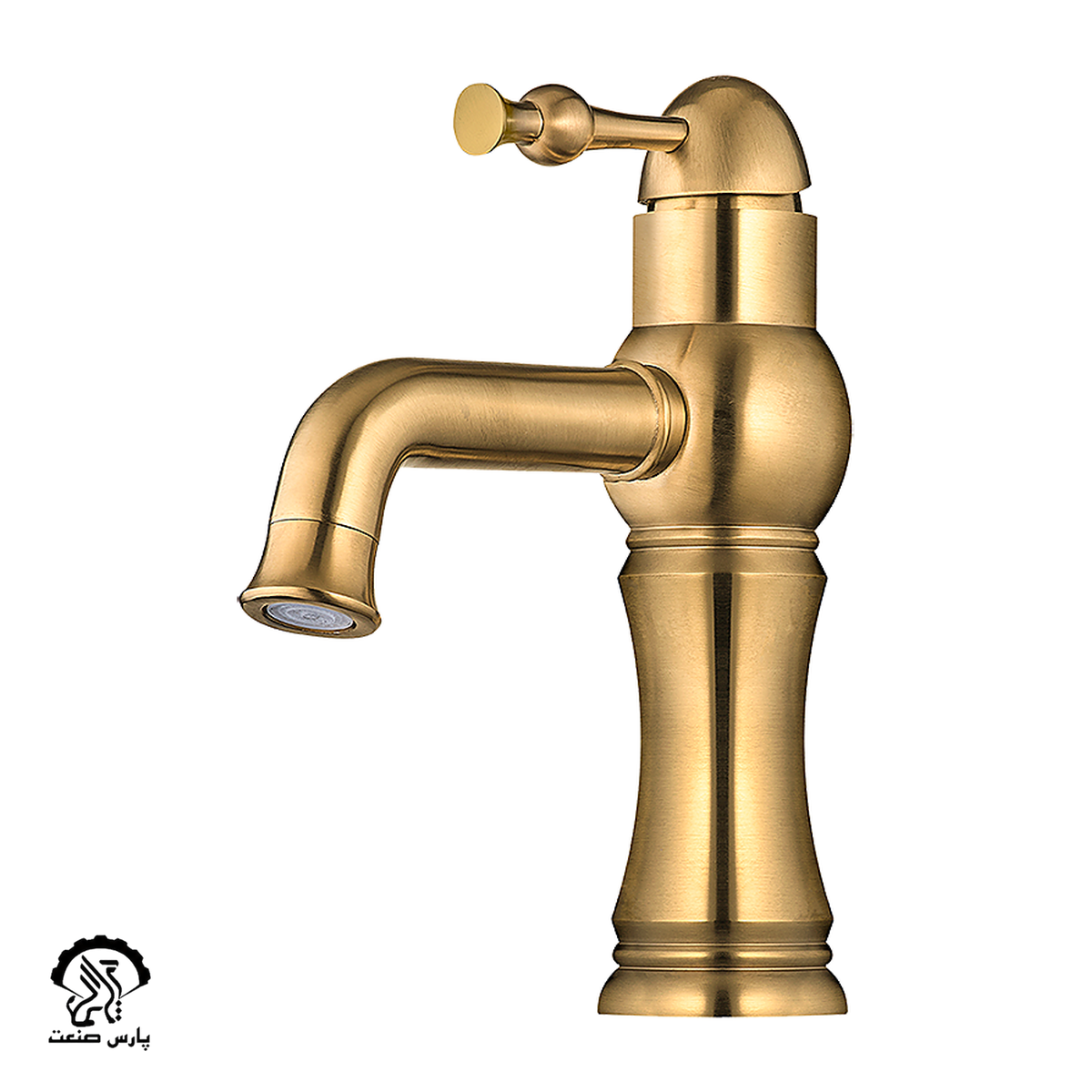 faucet-gold-basinmixer-kavian-Delsa شیر روشویی کاویان مدل دلسا طلایی مات - Image 1