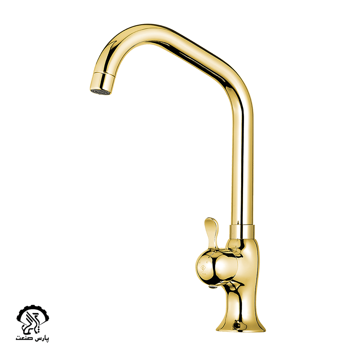 faucet-gold-sinkmixer-kavian-tida شیر ظرفشویی کاویان مدل تیدا طلایی - Image 1