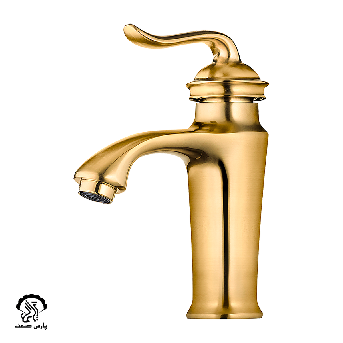 faucet-mattegold-basinmixer-kavian-Diba شیر روشویی کاویان مدل دیبا طلایی مات - Image 1