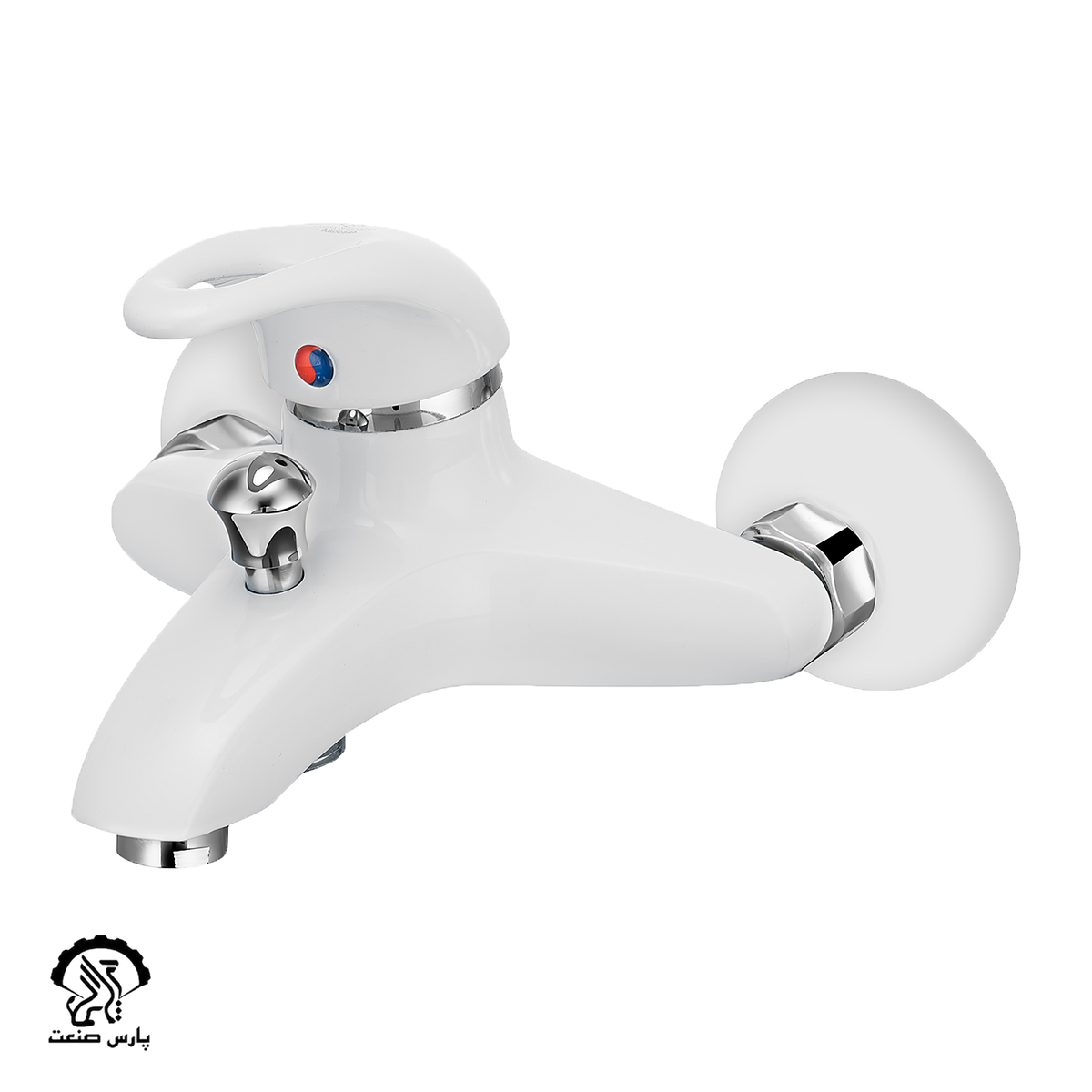faucet-white-bathmixer-kavian-aroosha شیر حمام کاویان مدل آروشا سفید - Image 1
