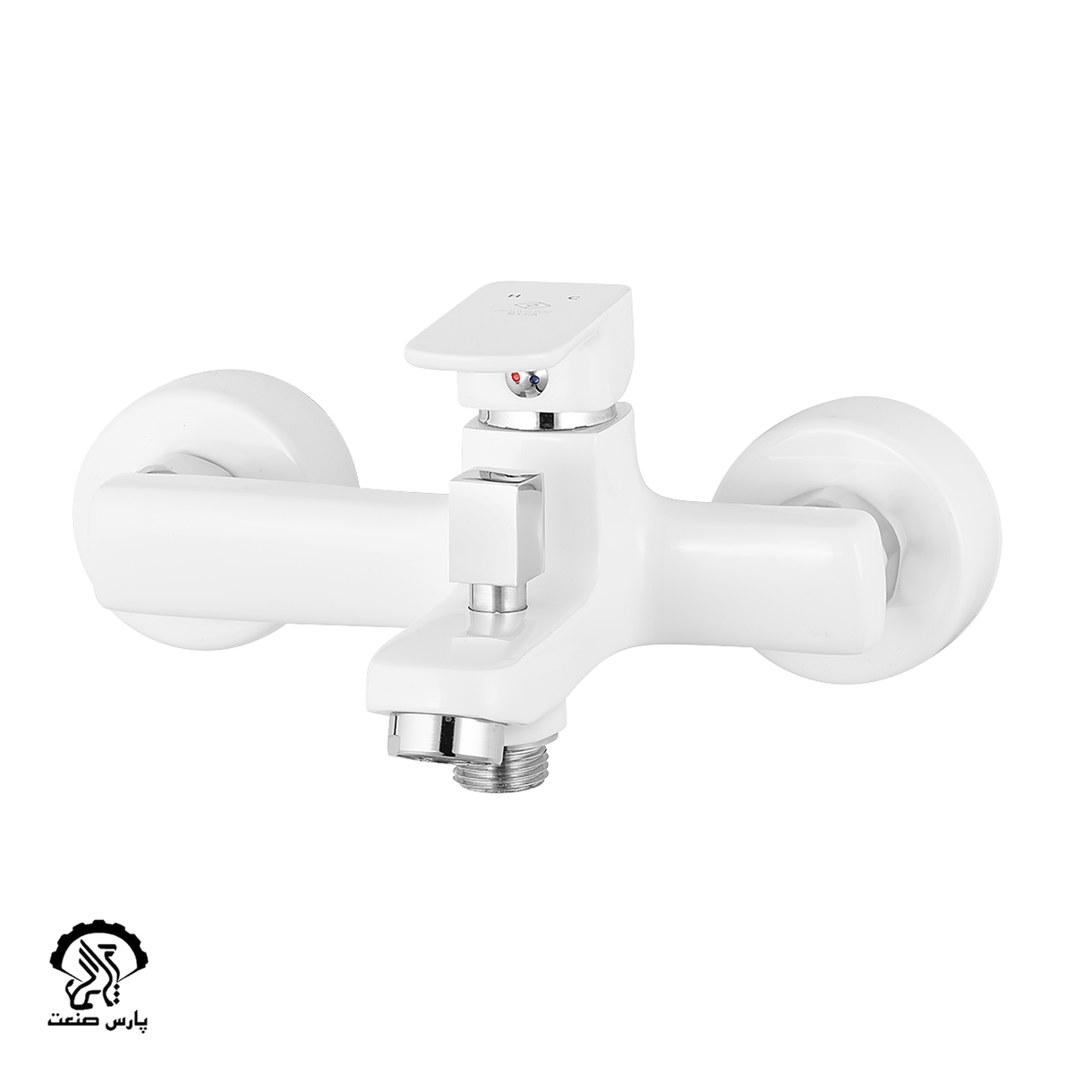 faucet-white-bathmixer-kavian-nila-luxuryfaucet شیر حمام کاویان مدل نیلا سفید - Image 1