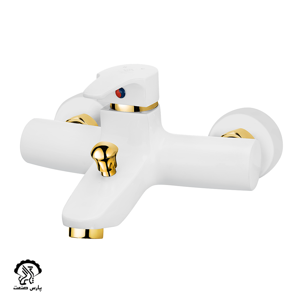 faucet-white-gold-bathmixer-kavian-anita شیر حمام کاویان مدل آنیتا سفید-طلایی - Image 1
