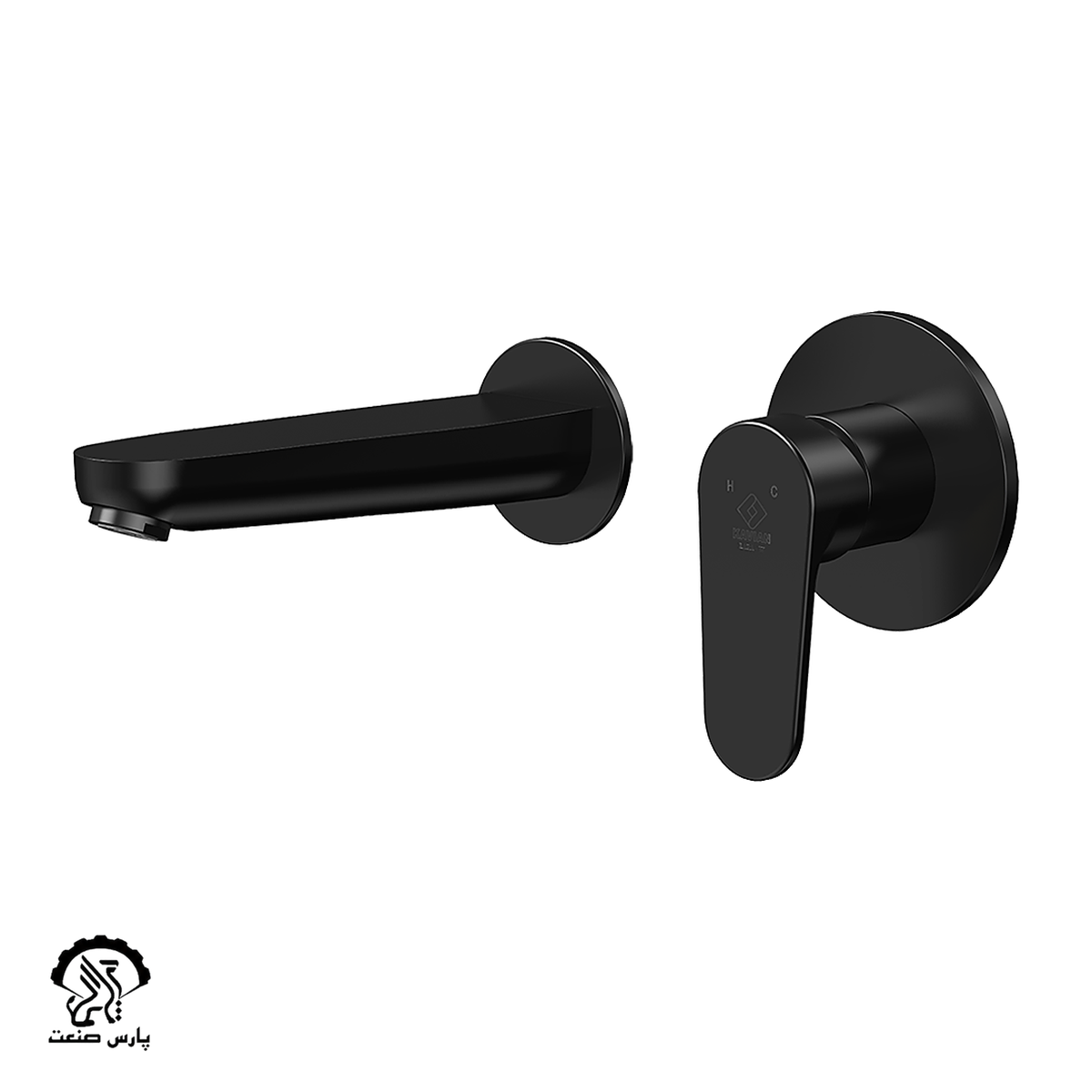kavian-faucet-black-built in-basinmixer-Lara شیر روشویی توکار کاویان مدل لارا مشکی - Image 1