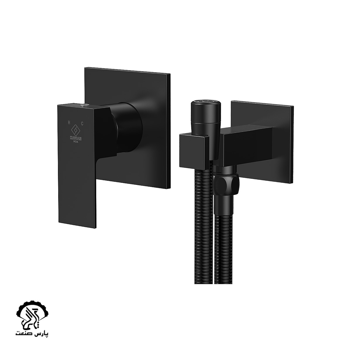 kavian-faucet-black-built in-toiletmixer-noja.png شیر توالت توکار کاویان مدل نوژا مشکی - Image 1