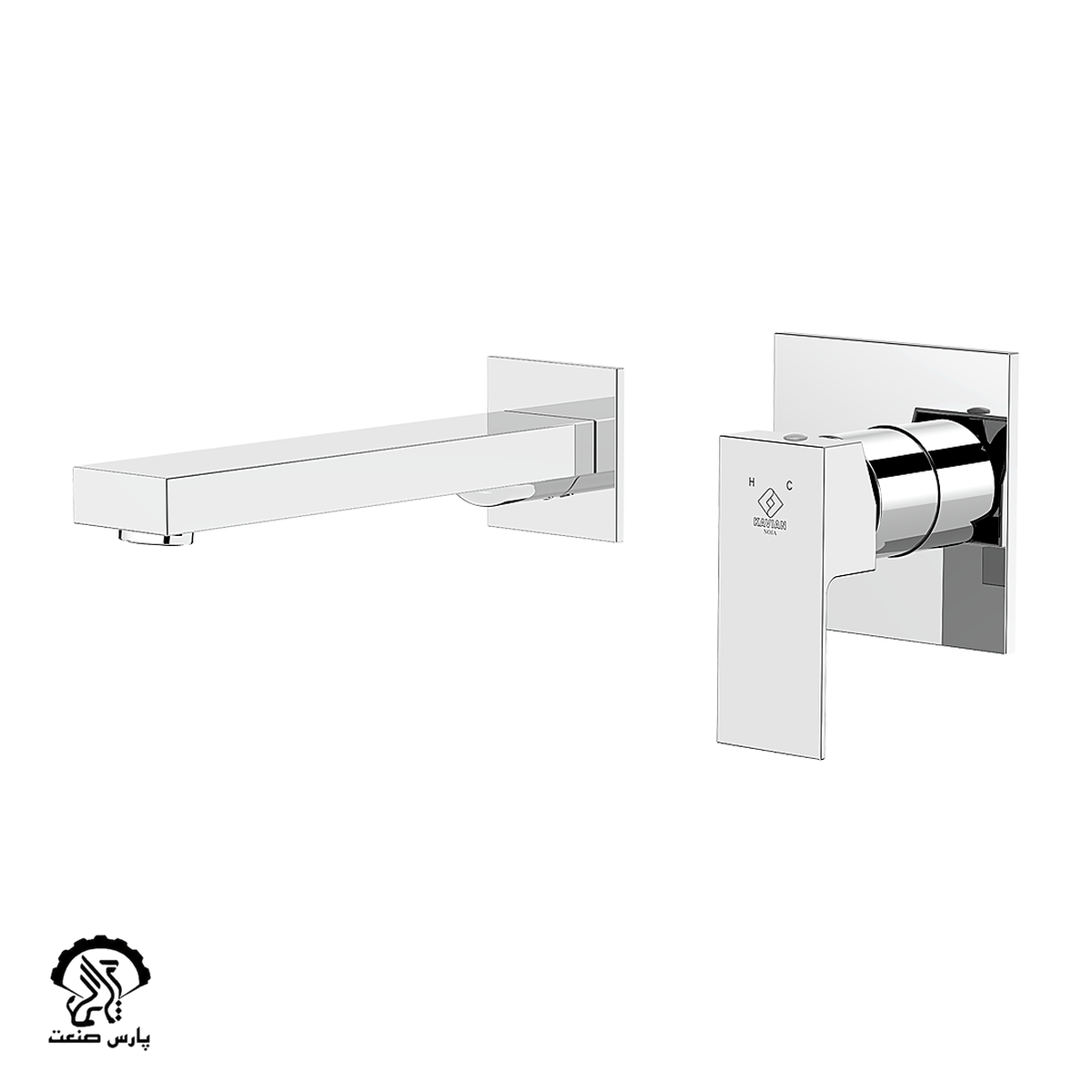 kavian-faucet-chrome-built in-basinmixer-noja شیر روشویی توکار کاویان مدل نوژا کروم - Image 1