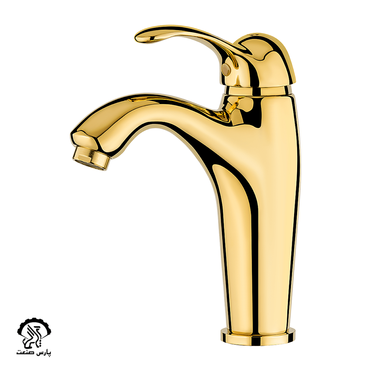 kavian faucet-gold-basin mixer-vanda_20220405111029.326 شیر روشویی پایه بلند کاویان مدل وندا طلایی - Image 1