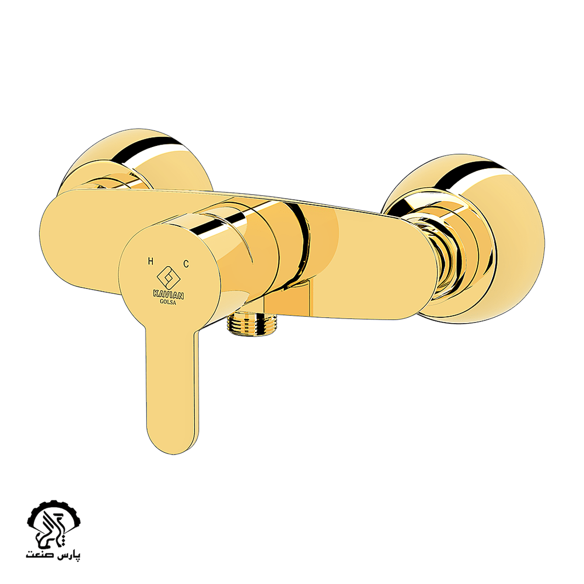 kavian-faucet-gold-toilet mixer-golsa شیر توالت کاویان مدل گلسا طلایی - Image 1