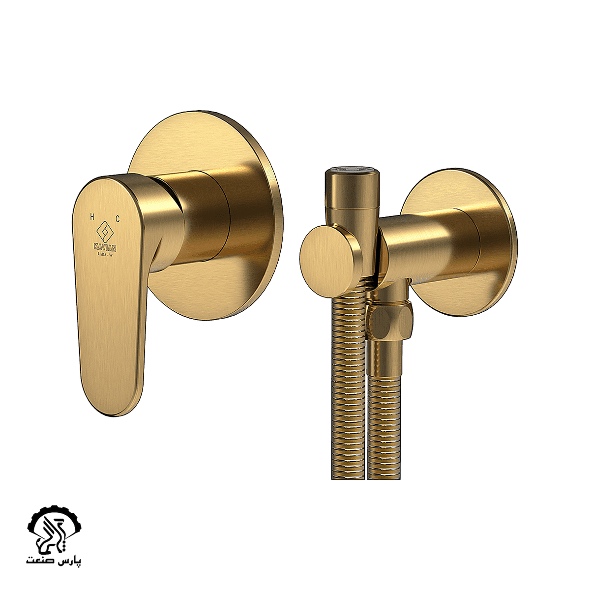 kavian-faucet-goldmatte-built in-toiletmixer-Lara_20230309155603.039 شیر توالت توکار کاویان مدل لارا طلایی مات - Image 1