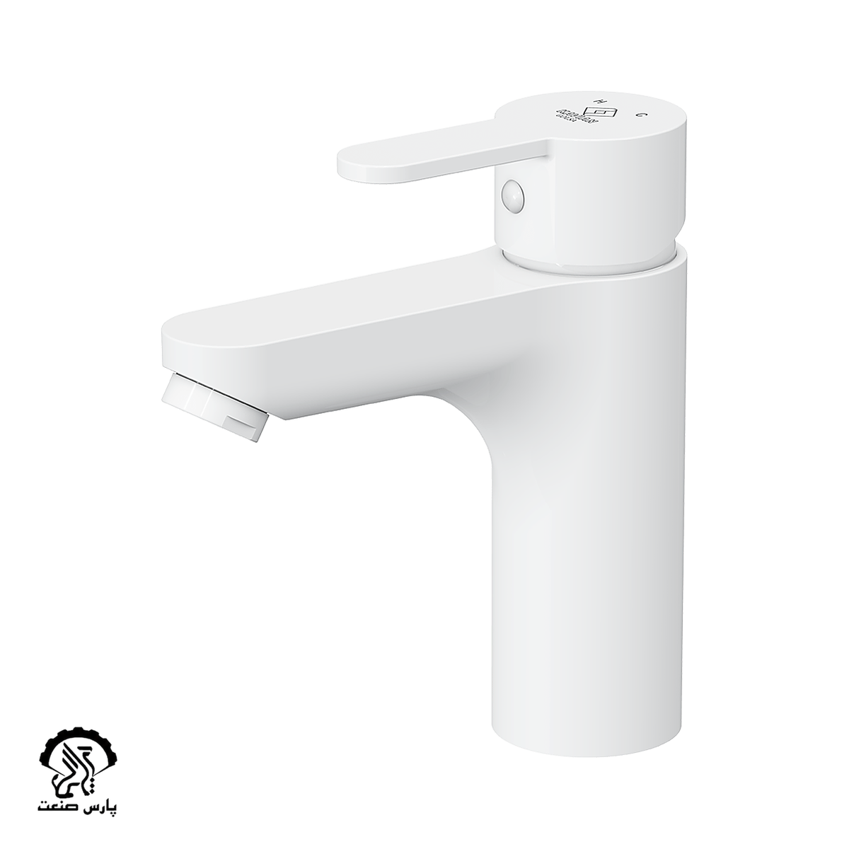 kavian-faucet-white-basin mixer-golsa شیر روشویی کاویان مدل گلسا سفید - Image 1