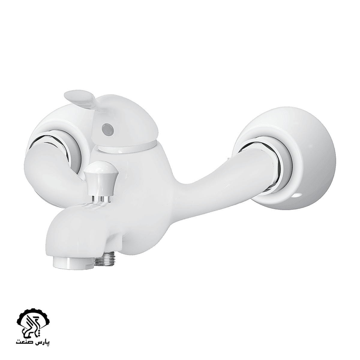 kavian-faucet-white-bath mixer-bita شیر حمام کاویان مدل بیتا سفید - Image 1