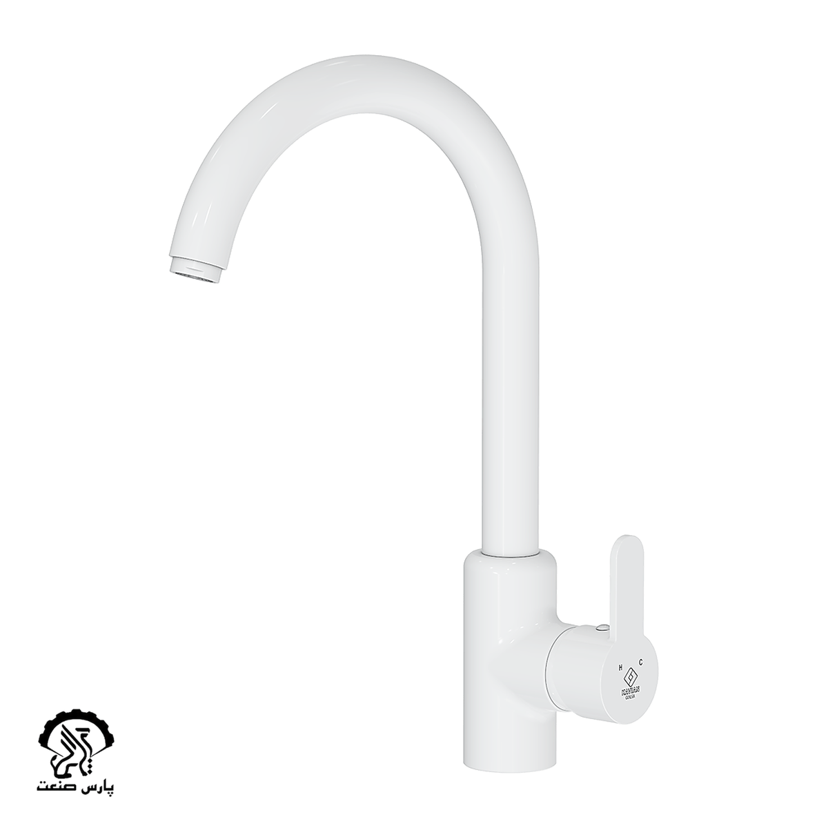 kavian-faucet-white-sink mixer-golsa شیر ظرفشویی کاویان مدل گلسا سفید - Image 1