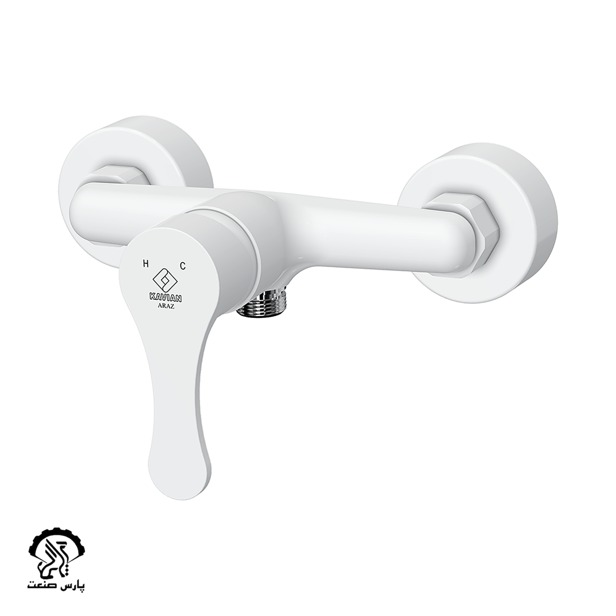 kavian faucet-white-toiletmixer-araz شیر توالت کاویان مدل آراز سفید - Image 1