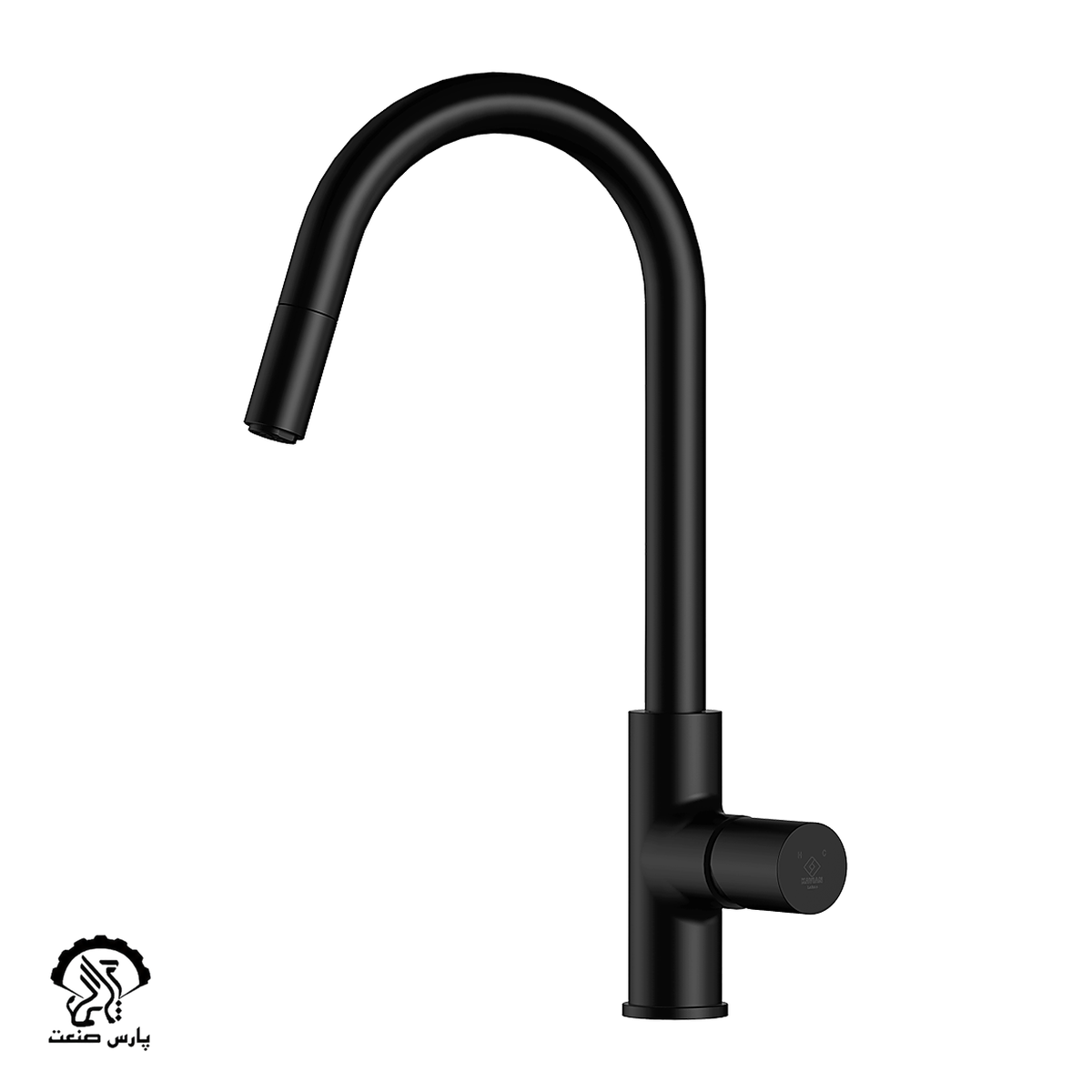 kavianfaucet-black-pullout-sinkmixer-lara plus شیر ظرفشویی شاوری کاویان مدل لارا پلاس مشکی - Image 1