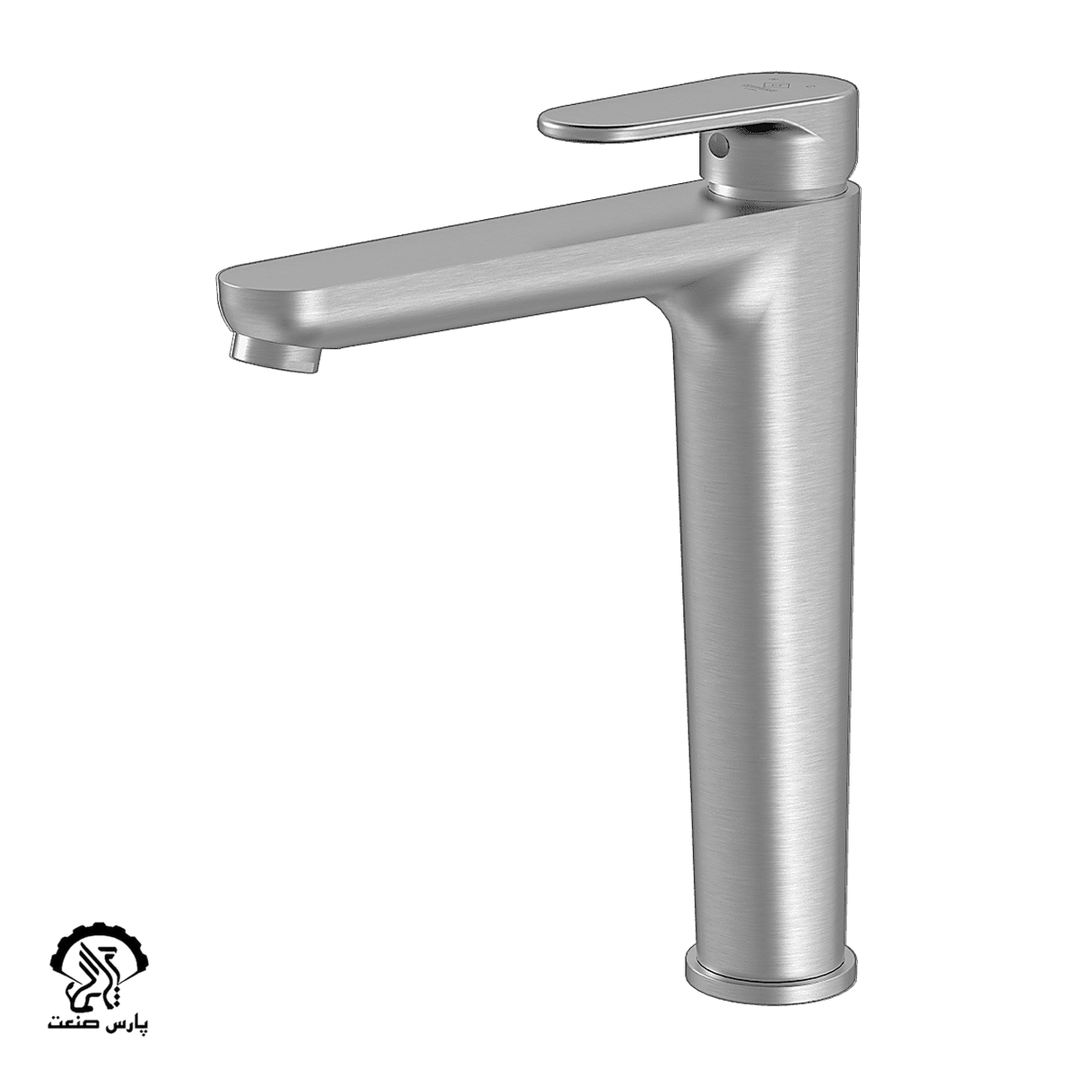 kavianfaucet-steel-tall-bain mixer-lara شیر روشویی پایه بلند کاویان مدل لارا استیل - Image 1