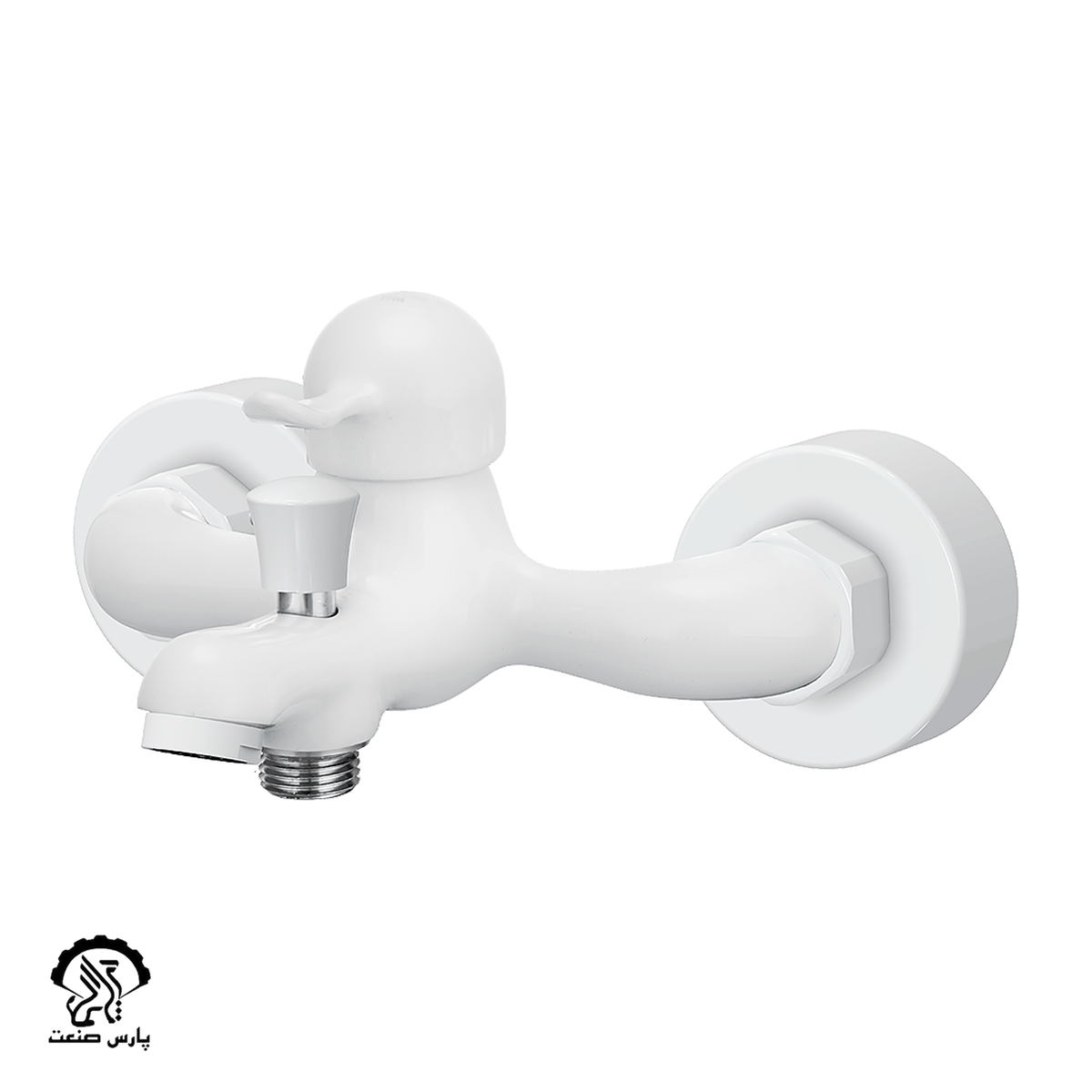 kavianfaucet-white-bathmixer-tida.png شیر حمام کاویان مدل تیدا سفید - Image 1