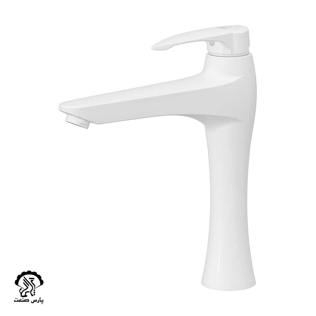 kavianfaucet-white-tall-basinmixer-parvaneh_20251231140137.676 شیر روشویی پایه بلند کاویان مدل پروانه سفید - Image 1