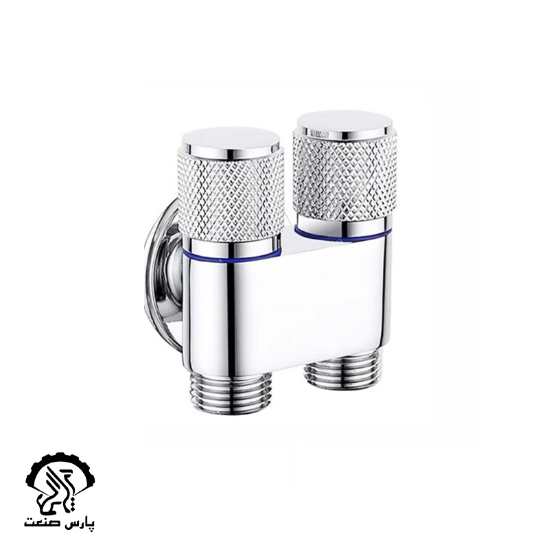 pisvarsteel شیر پیسوار دوخروجی استیل 304 کروم - Image 1