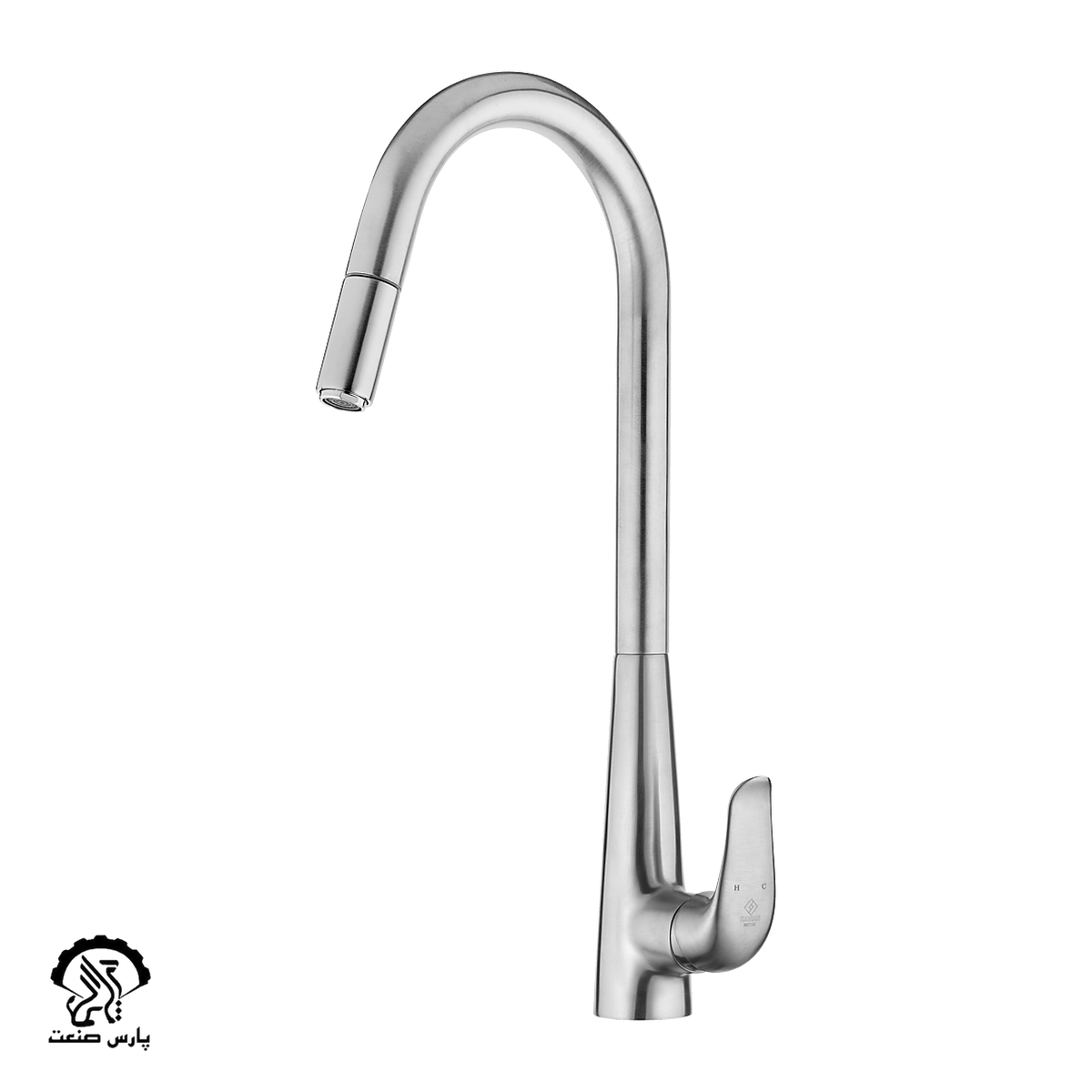 pullout sinkmixer-kavianfaucet-matisa steel شیر ظرفشویی شاوری کاویان مدل ماتیسا استیل - Image 1