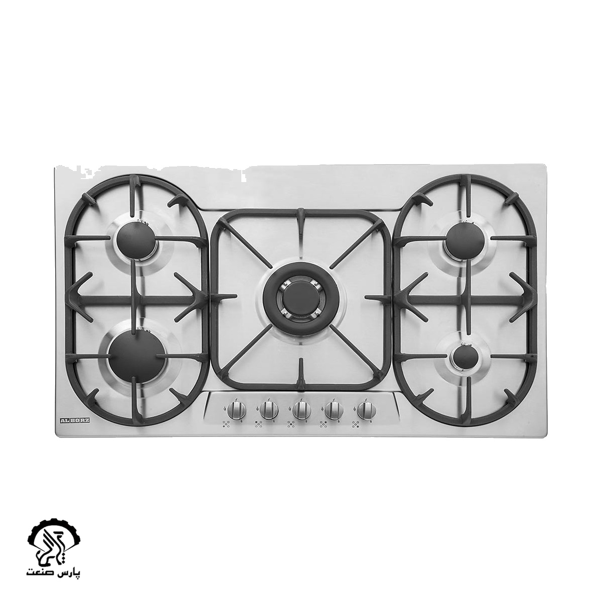 s5905-top-1 اجاق گاز استیل البرز رومیزی پنج شعله مدل S-5905 - Image 1