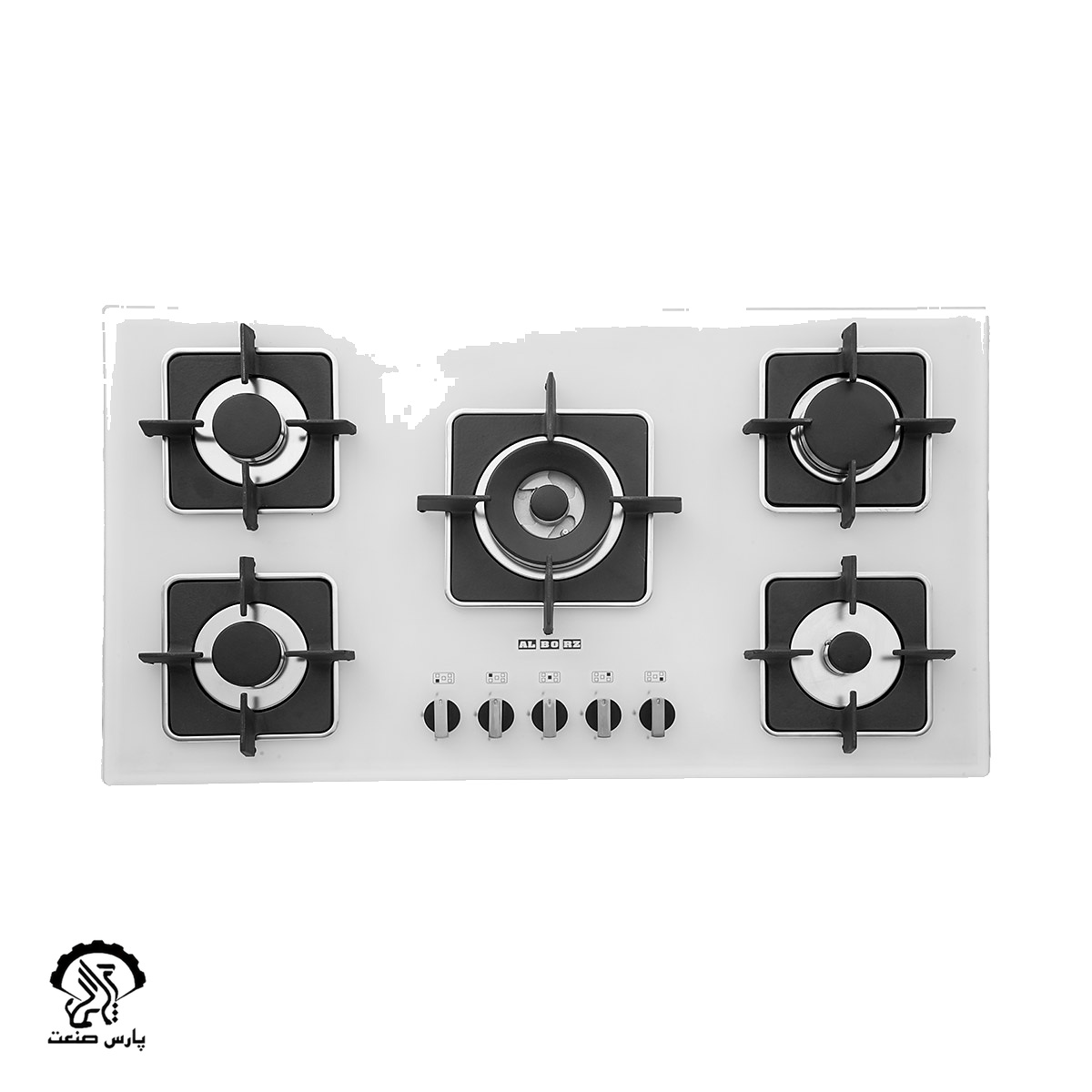 web-g5910w-top اجاق گاز استیل البرز رومیزی پنج شعله مدل G-5910 w - Image 1