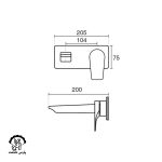 شیر روشویی توکار kwc مدل ورونا تیپ 1 یونیورسال - Image 8