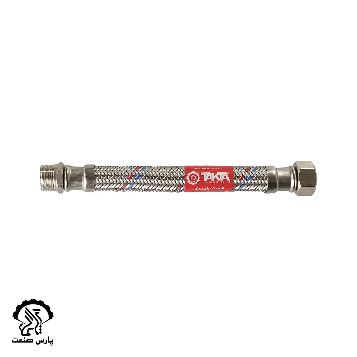 2DN13-H1_2-M1_2 شیلنگ فن کوئلی پکیجی تکتا نوع اتصال H1/2 x M1/2 40cm - Image 1