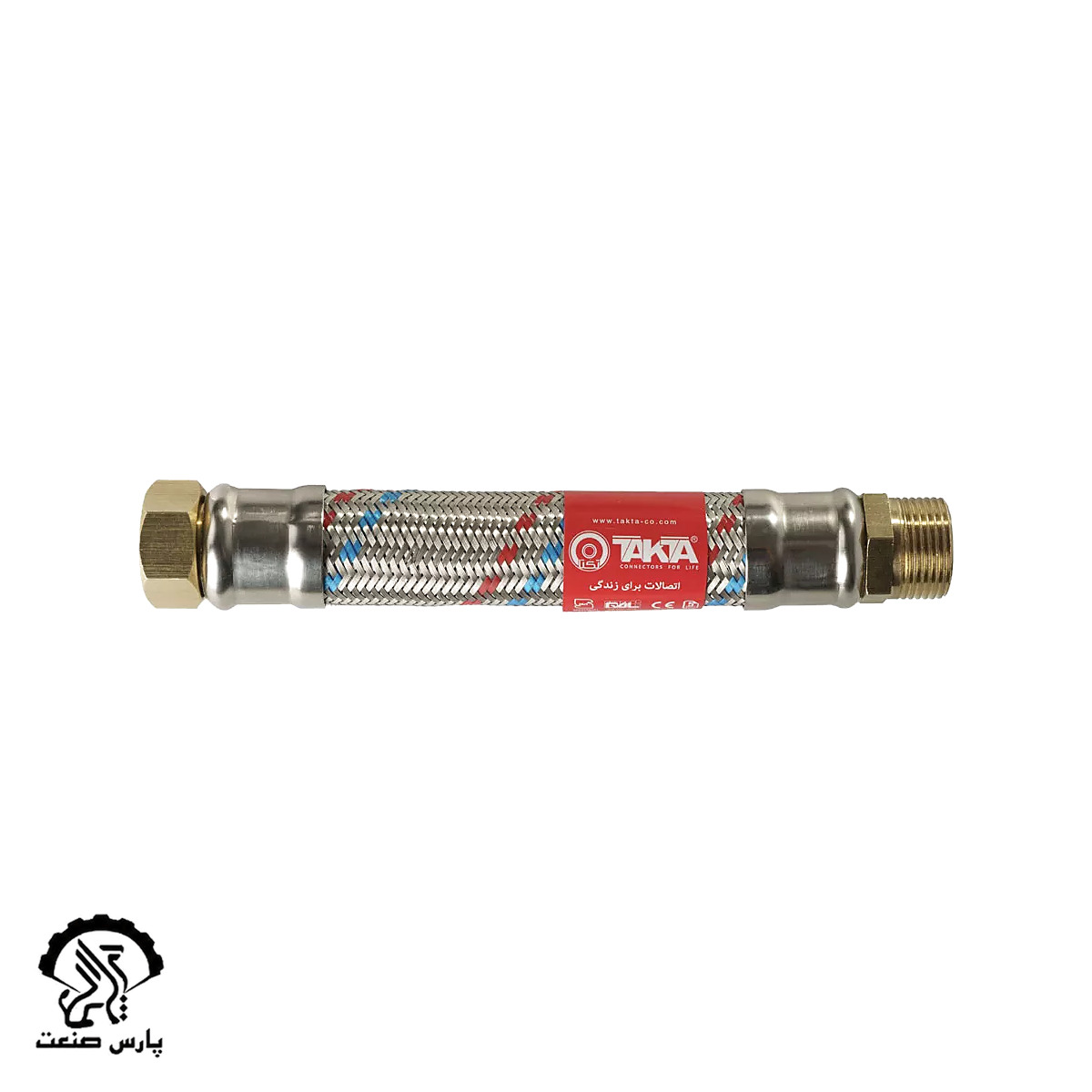 2DN25-H3_4-M3_4 شیلنگ تهویه مطبوع پمپ آب تکتا نوع اتصال H3/4 x M3/4 40cm - Image 1