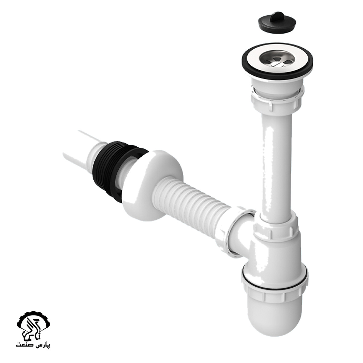 316 سیفون روشویی با خرطومی محک کد 316 - Image 1