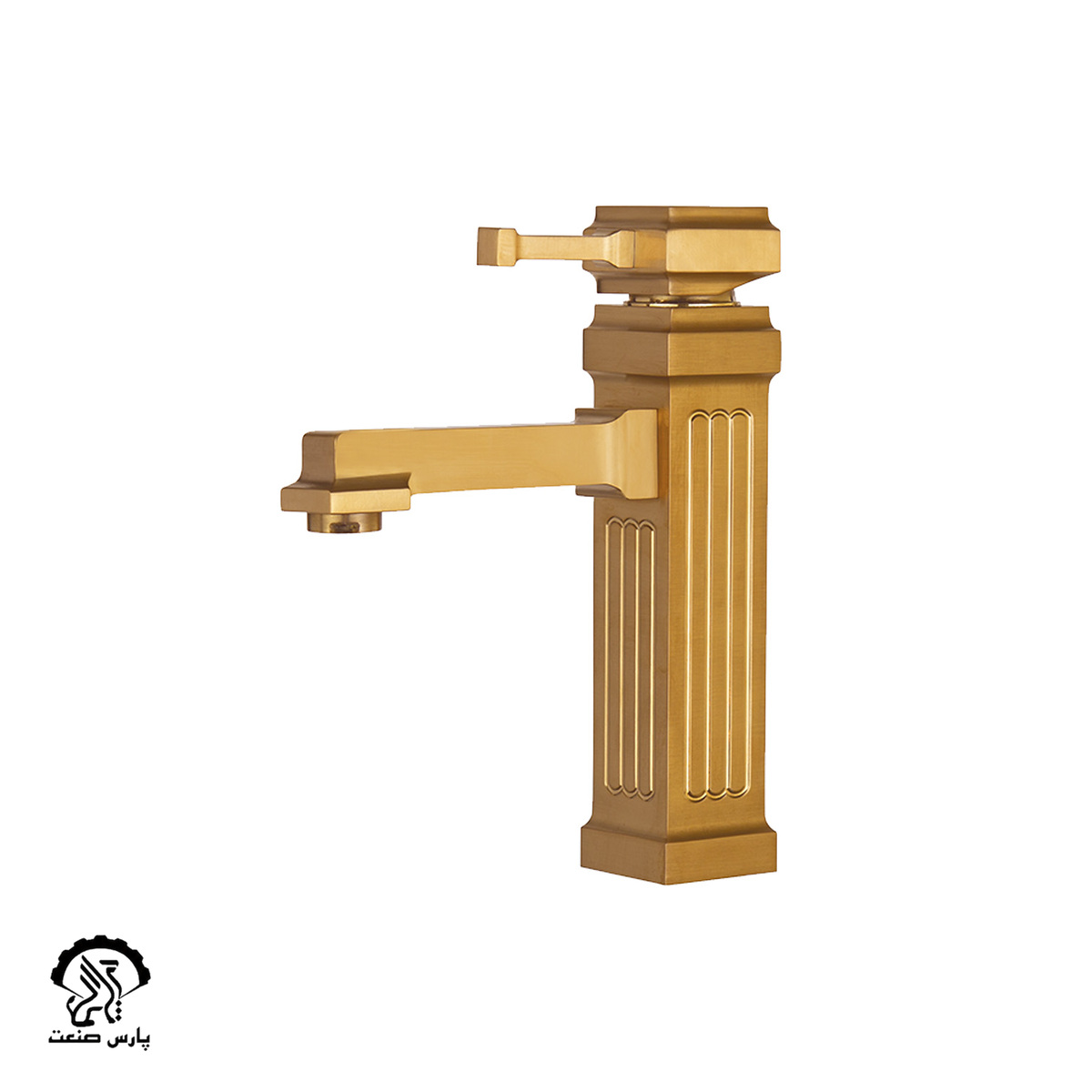 aloni-basin-golden-matte-1 شیر روشویی آلونی طلایی مات دوان - Image 1