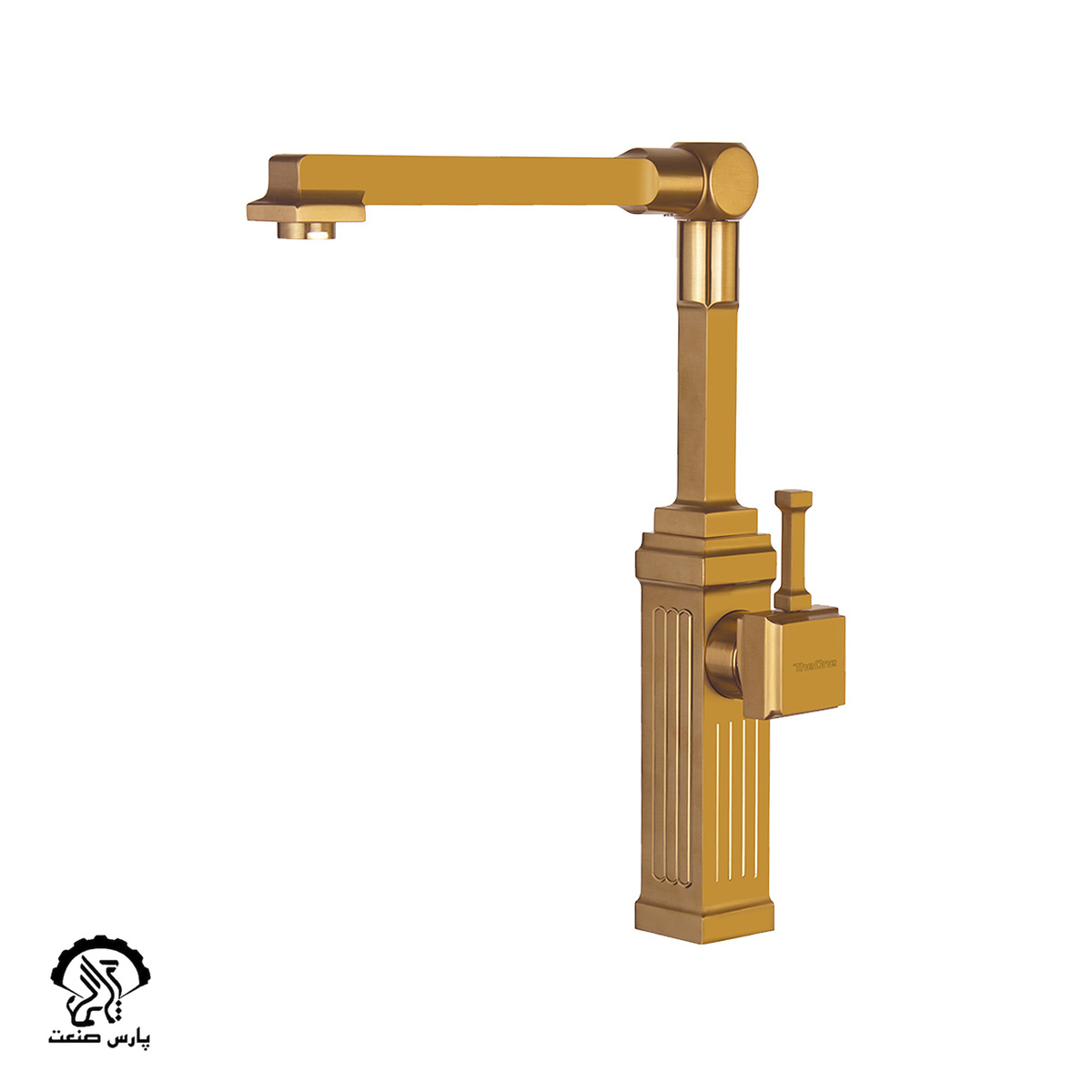 aloni-kitchen-golden-matte شیر آشپزخانه آلونی طلایی مات دوان - Image 1