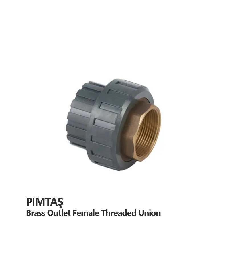 brass-outlet-female-threaded-union-pimtas.webp مهره ماسوره یکسر برنجی UPVC پیمتاش (PIMTAS) سایز 40 میلیمتر - Image 1