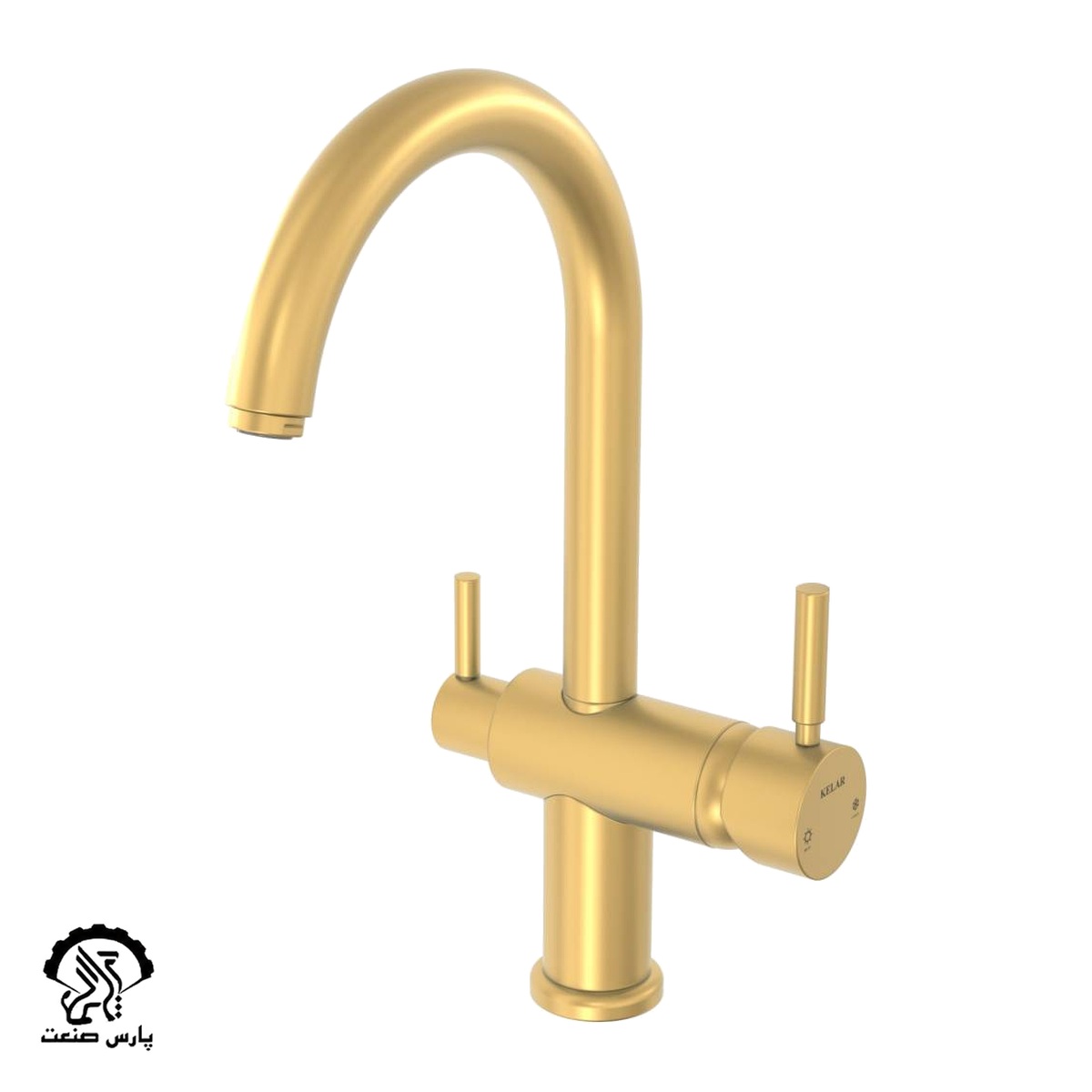 dokare-Abshar-GOLD-MATTE-uai-1032x1032-1 شیر ظرفشویی دوکاره آبشار طلایی مات کلار - Image 1