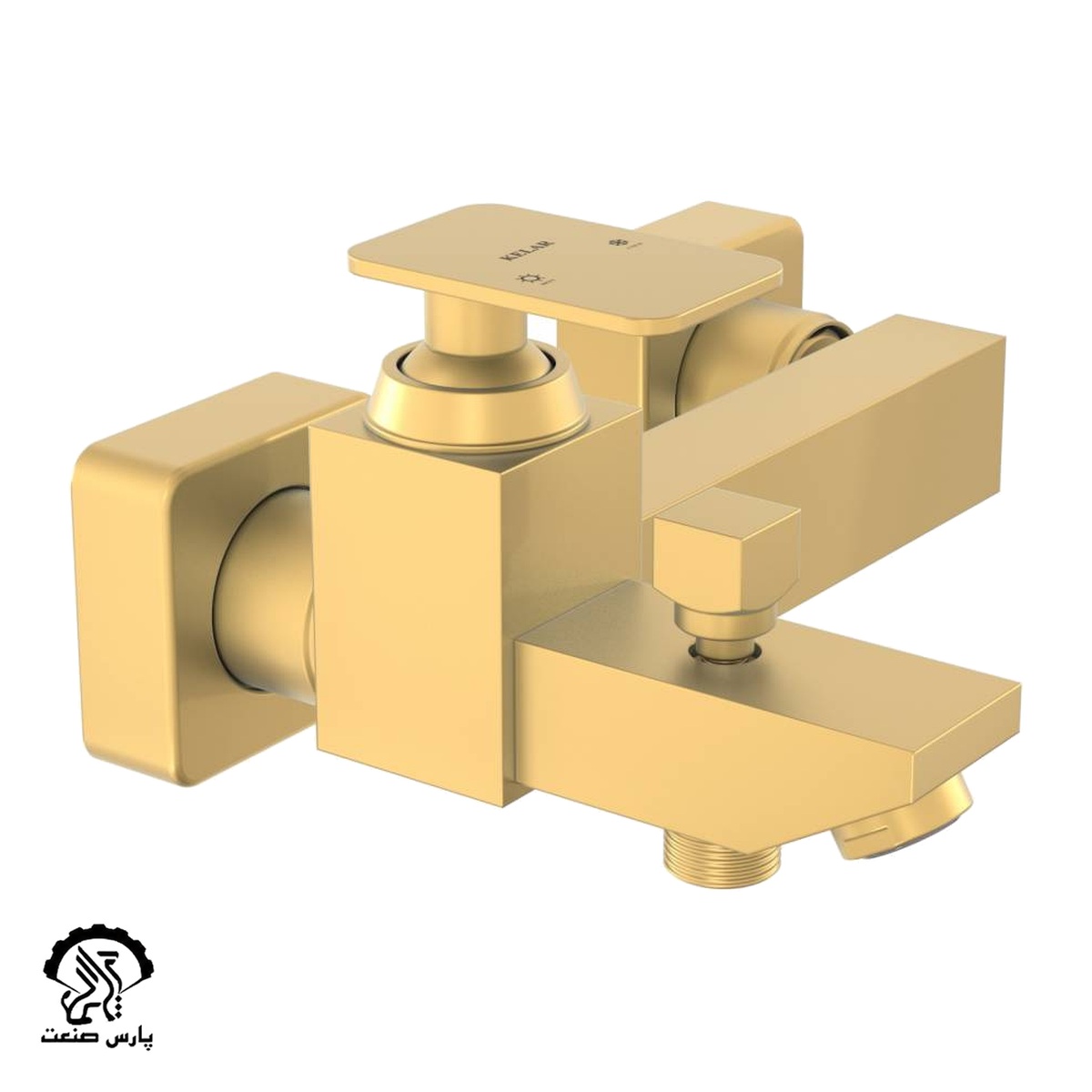 doosh-flat-99-GOLD-MATTE-uai-1032x1032-1 شیر حمام فلت 99 طلایی مات کلار - Image 1