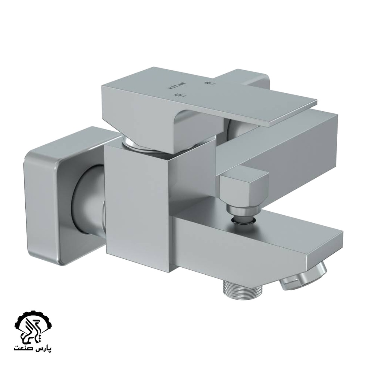 doosh-flat-CHROME-MATTE-uai-1032x1032-1 شیر حمام فلت matte کلار - Image 1