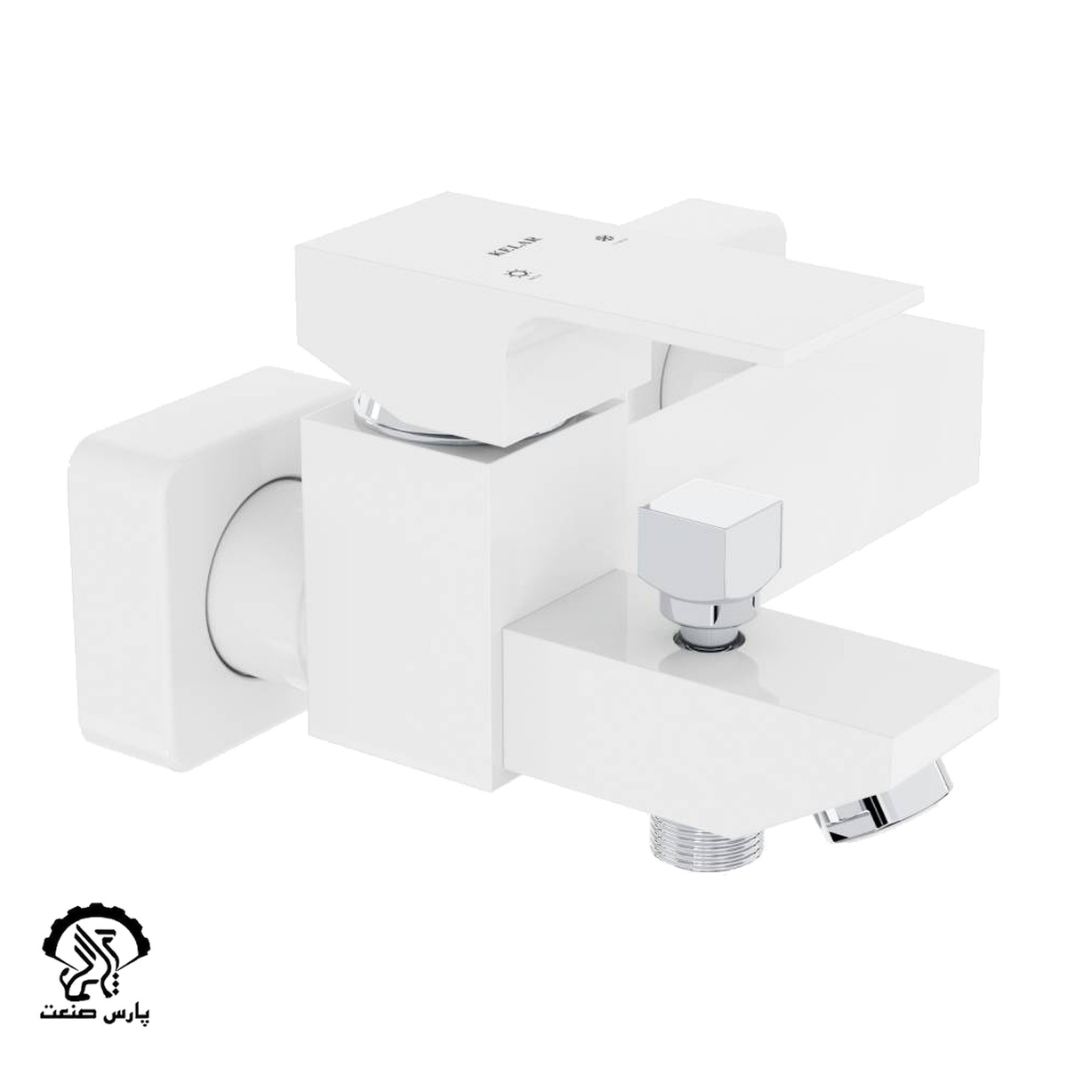 doosh-flat-CHROME-WHITE-uai-1032x1032-1 شیر حمام فلت سفید کلار - Image 1