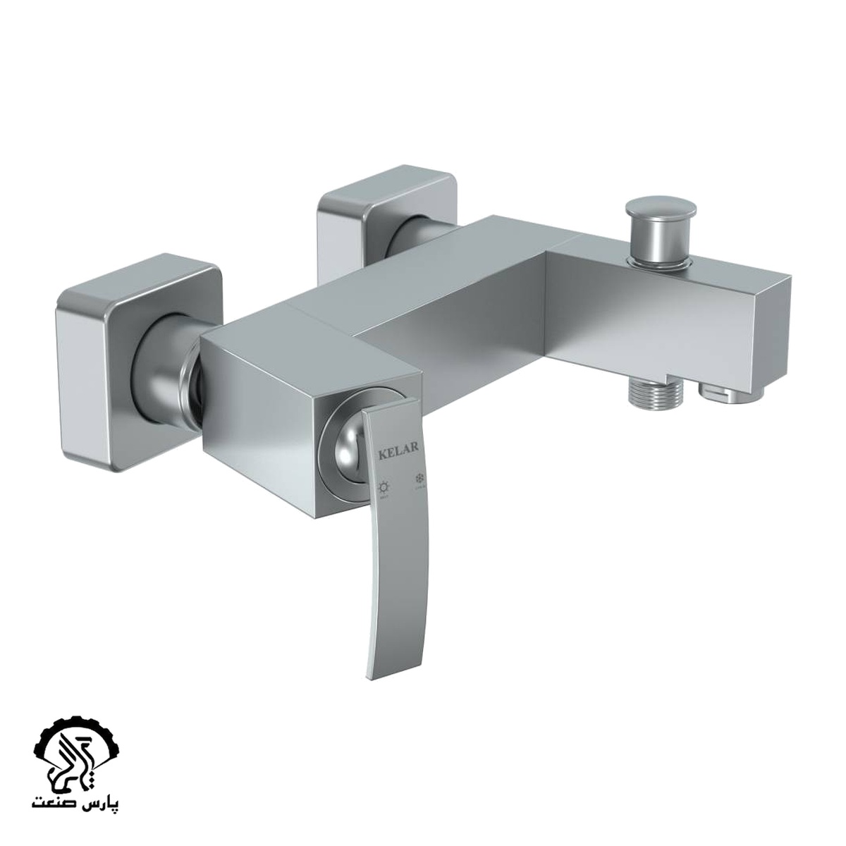 doosh-sooper-flat-CHROME-MATTE-uai-1032x1032-1 شیر حمام سوپر فلت matte کلار - Image 1
