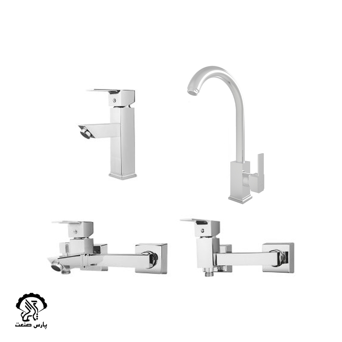 garno-set-chrome-1 ست شیرآلات گارنو کروم دوان - Image 1